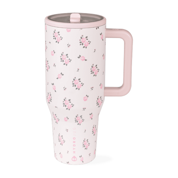 Termo HydroJug 40oz estampado floral rosa