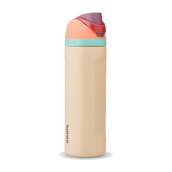 Termo Owala FreeSip 24oz color crema con sorbete